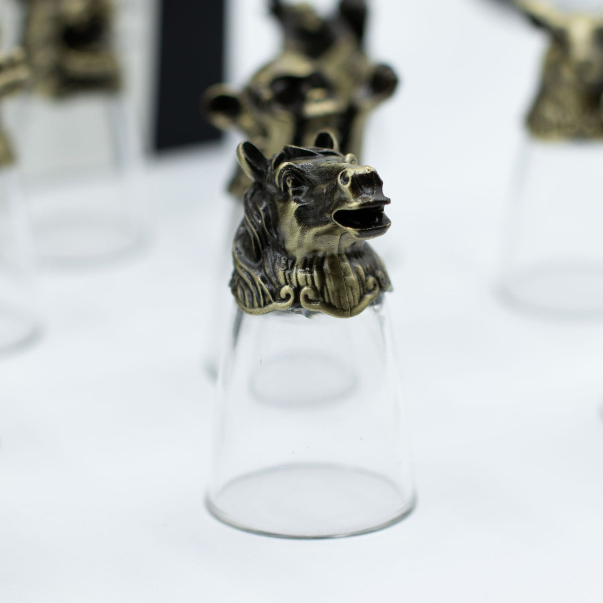 Bottom Up Shot Glasses (25ml) - Forest & Mystical Creatures - Antique Bronze