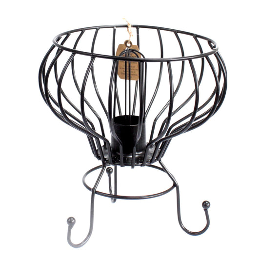 Low Salt Rock Brazier Lamp, Cable, Bulb, White Salt
