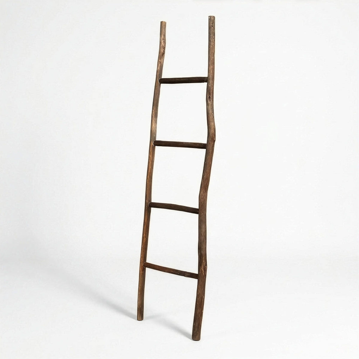 Large Kemu Wood Ladder - 1.5m - Chocolate - Japan Style