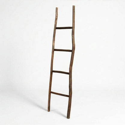 Large Kemu Wood Ladder - 1.5m - Chocolate - Japan Style