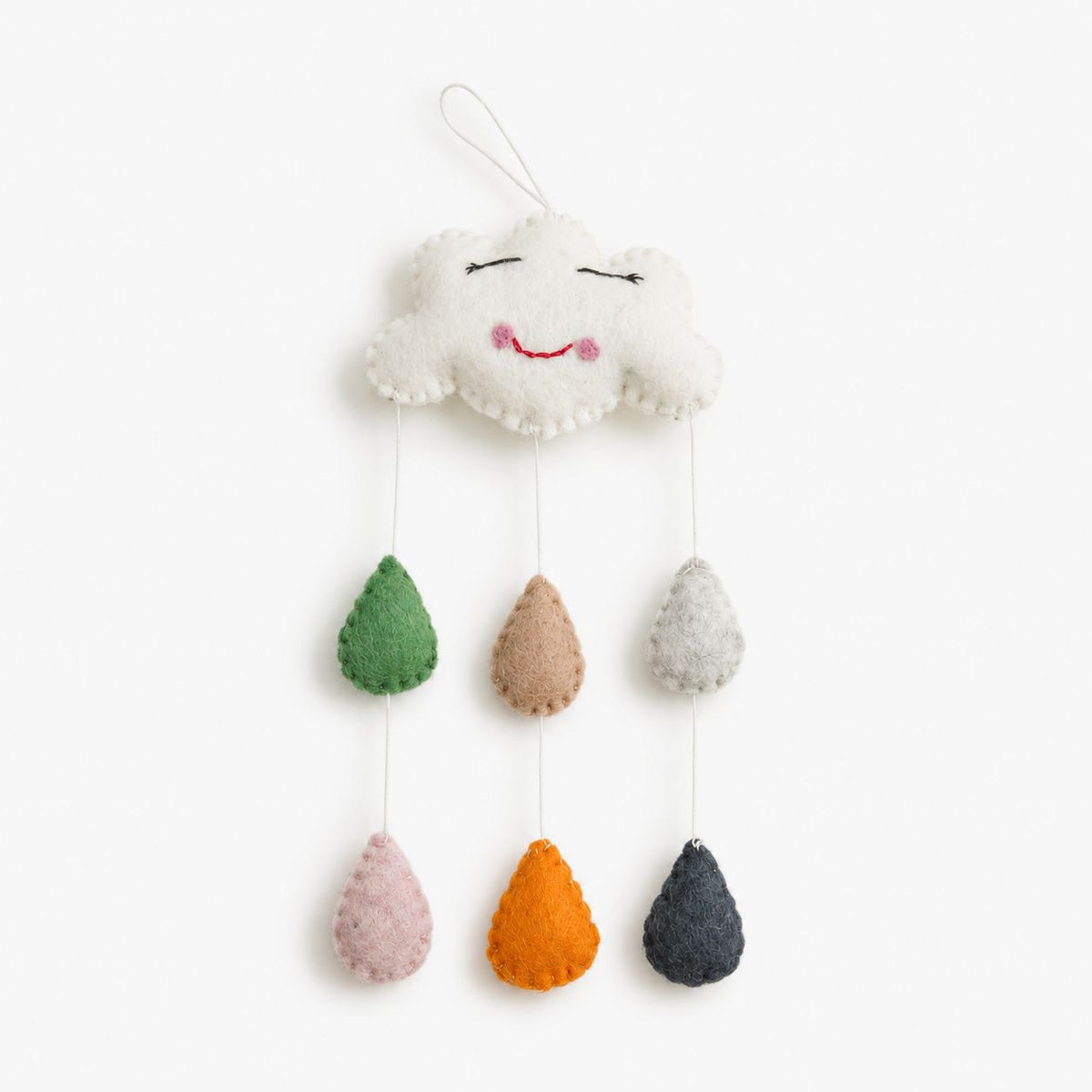 Handmade Felt Mobile - Mini Happy Clouds