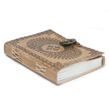 Leather Blue Mandala Notebook (18x13 cm)