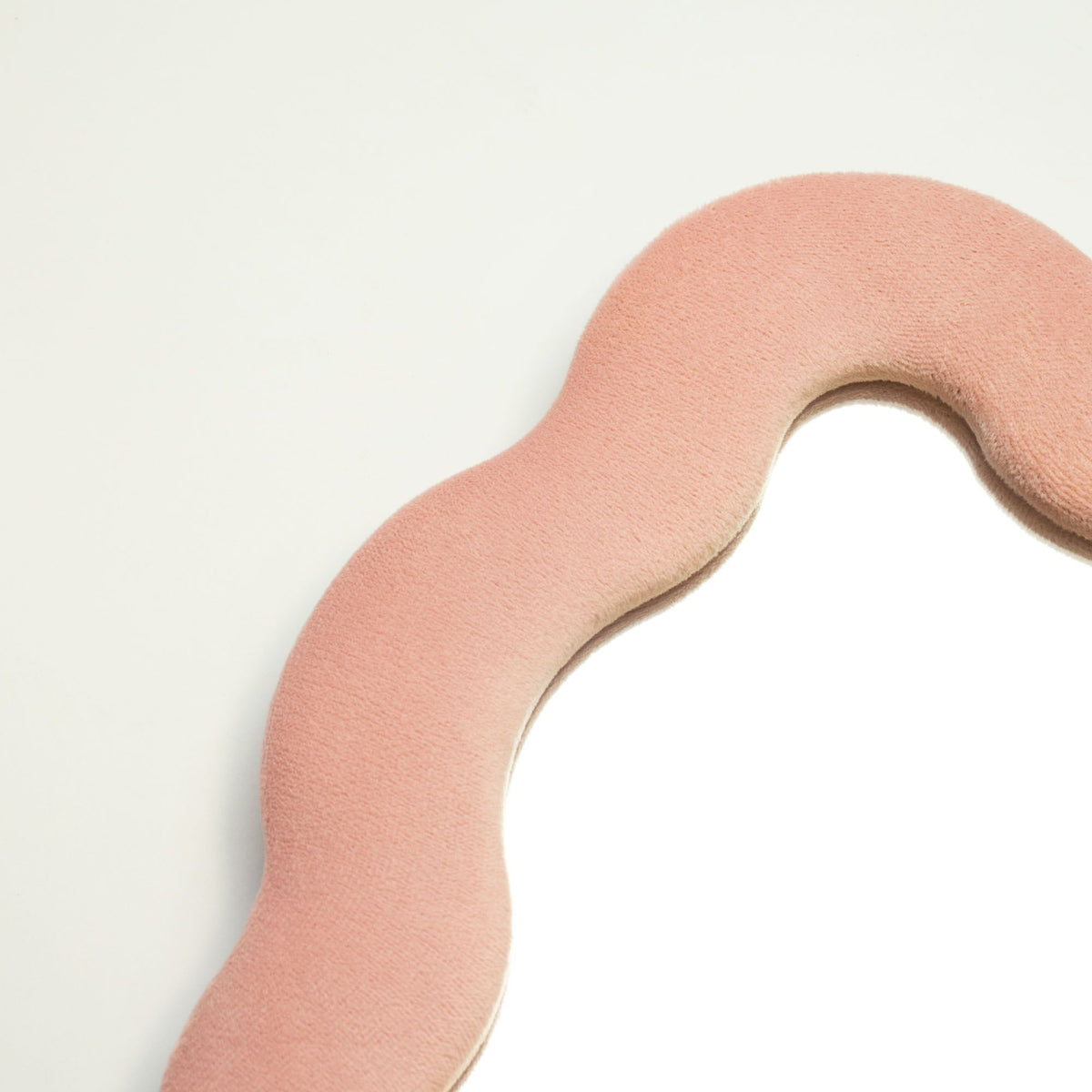 Soft Squiggly Mirror – Square Pebble – Rose Blush (22.5 x 27 x 2.3cm)