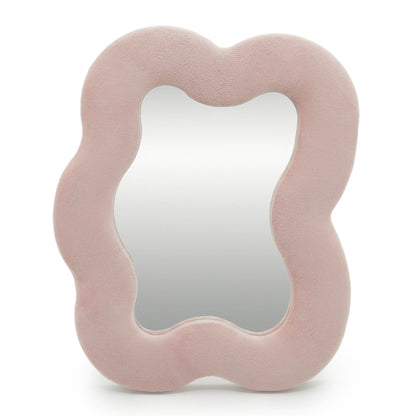 Soft Squiggly Mirror – Square Pebble – Rose Blush (22.5 x 27 x 2.3cm)