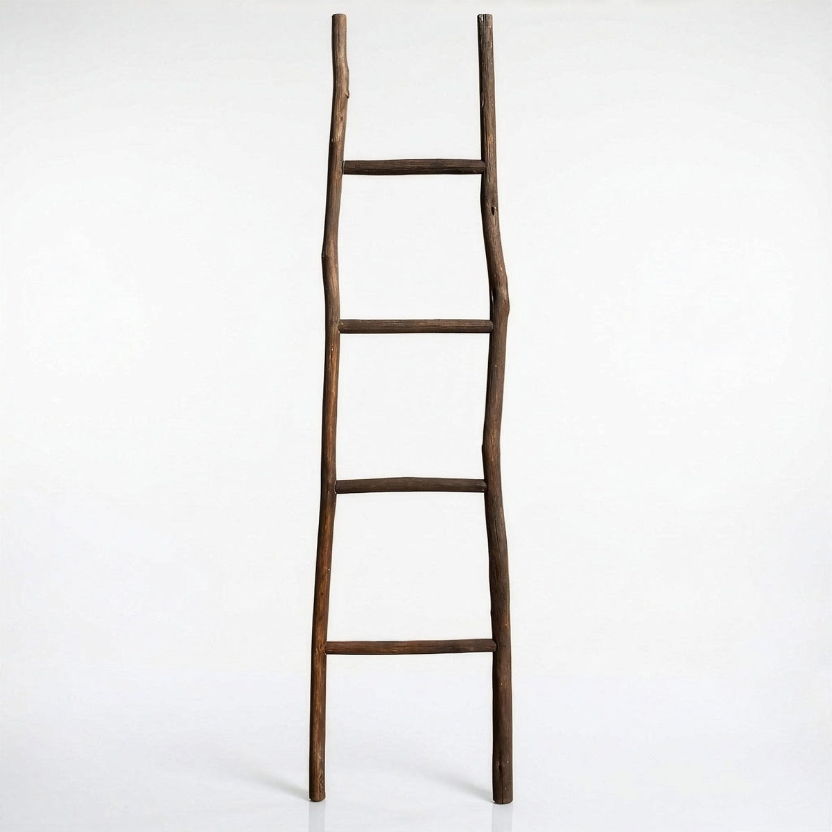 Large Kemu Wood Ladder - 1.5m - Chocolate - Japan Style