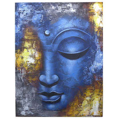 Buddah Painting - Blue Face Abstract 60x80cm