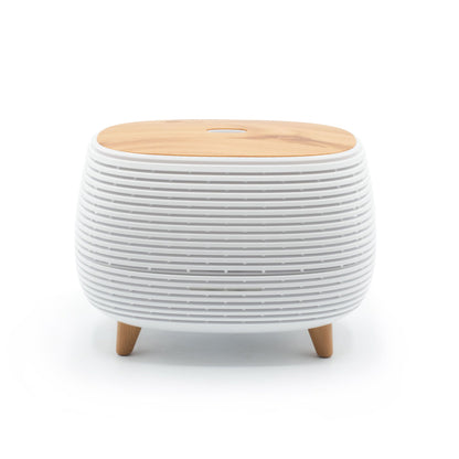 Futuristic Ribbed Aroma Diffuser with Colour-Changing Light