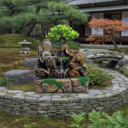 Buddha Hand & Head Tabletop Water Feature (20x25x35cm)