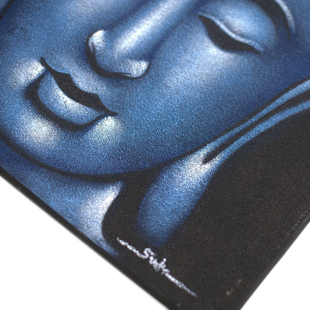 Buddah Painting - Blue Sand Finish 60x80cm