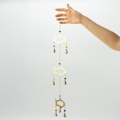 Indian Chimes - Fish Drop - 7 Bells - 8.5x54cm