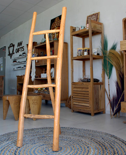 Large Teak Ladder - 1.5m - Natural