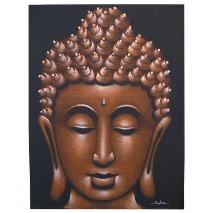 Buddah Painting - Copper Sand Finish 60x80cm