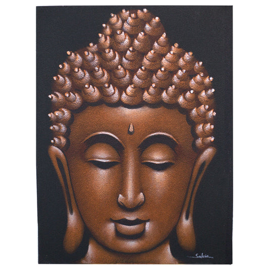 Buddah Painting - Copper Sand Finish 60x80cm
