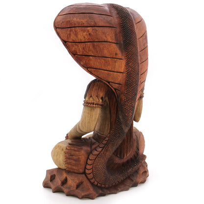 Hand Carved Buddha Statue - Shiva with Cobra - 50cm