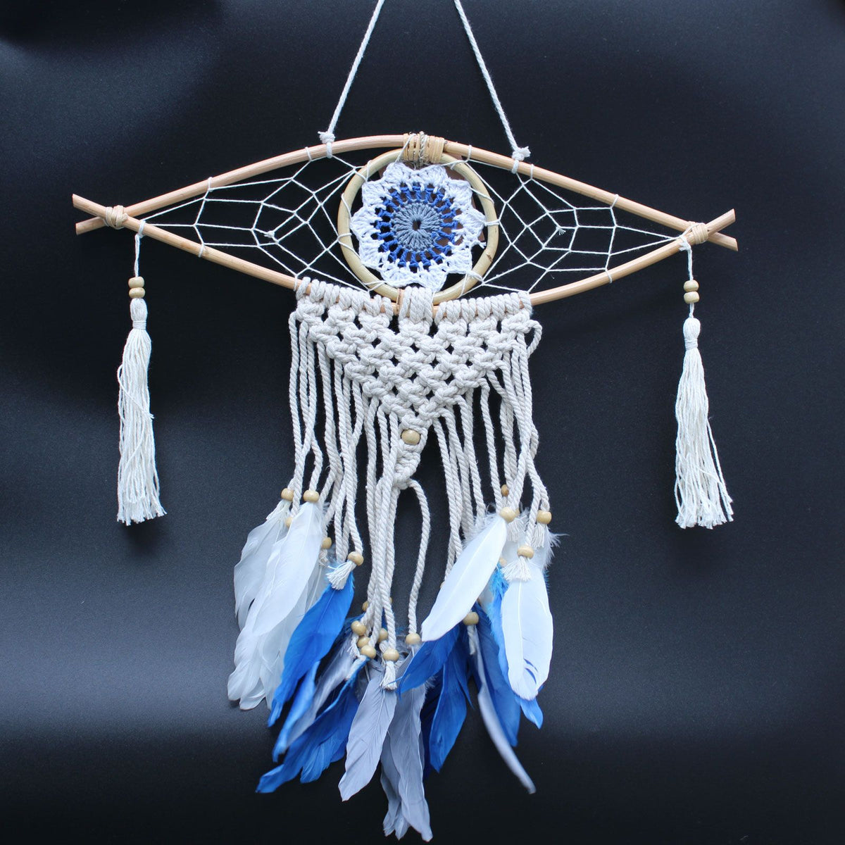 Protection Dream Cather - Sm Macrame Eye Assorted Colours