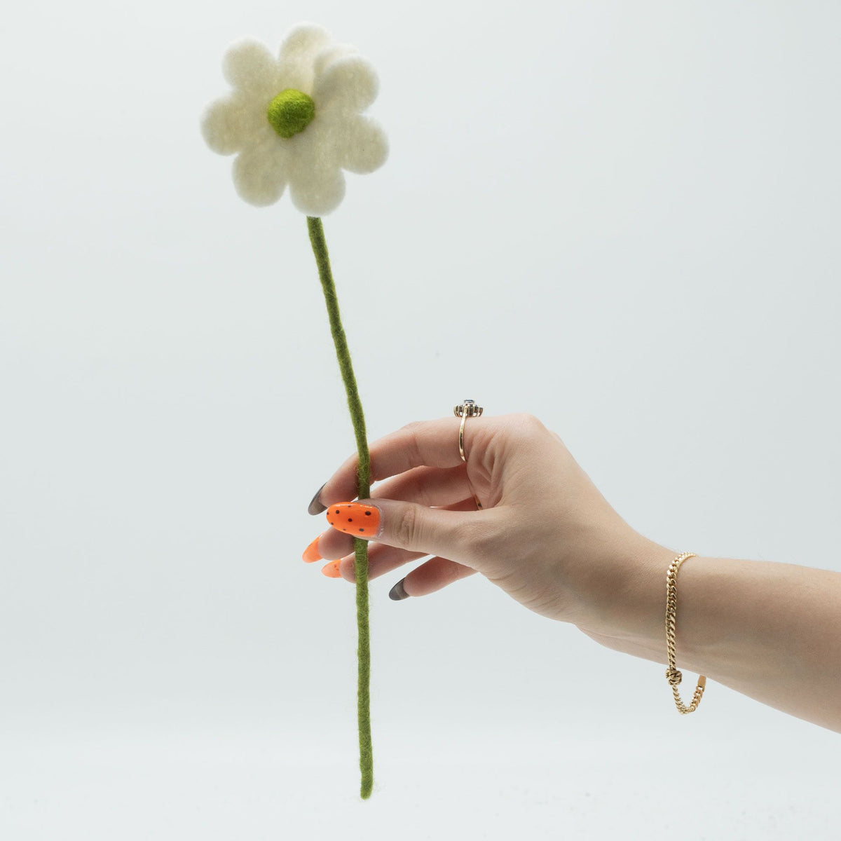 6x Felt Flowers - Daisy (assorted colours)