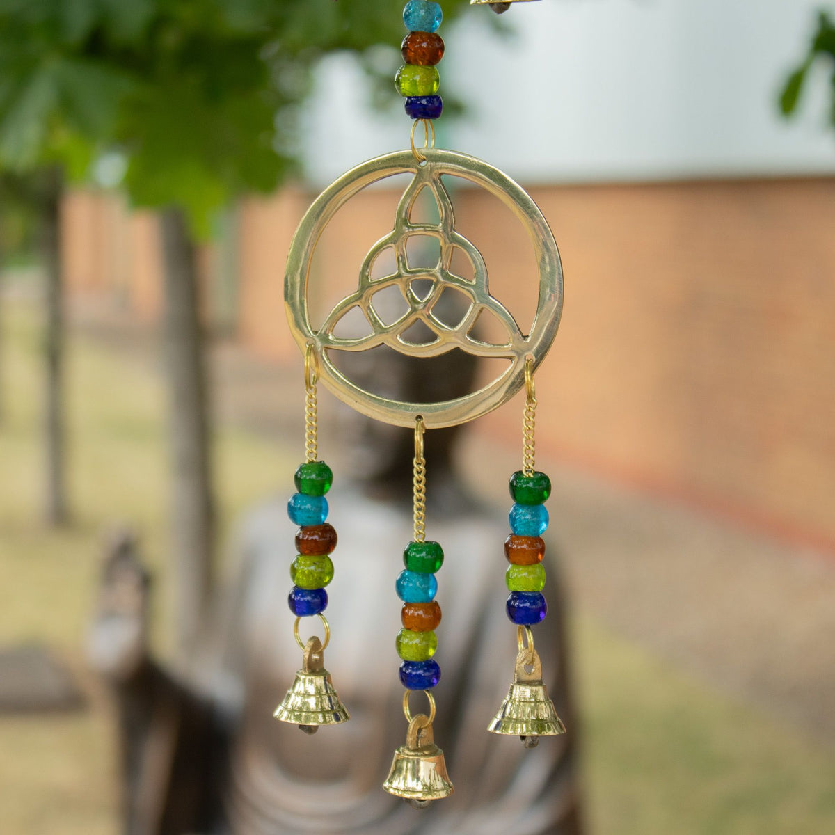 Indian Chimes - Brass Celtic Drop - 7 Bells - 6x64cm