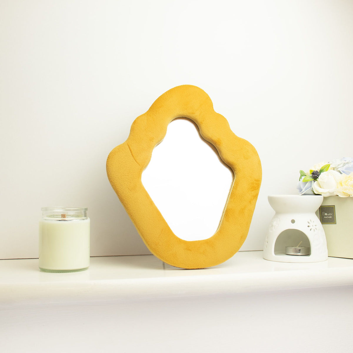 Soft Squiggly Mirror - Flame - Marigold