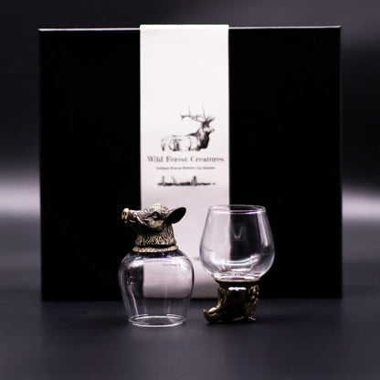 Gift Set of 6 Glasses (100ml) - Mystical Creatures - Antique Bronze
