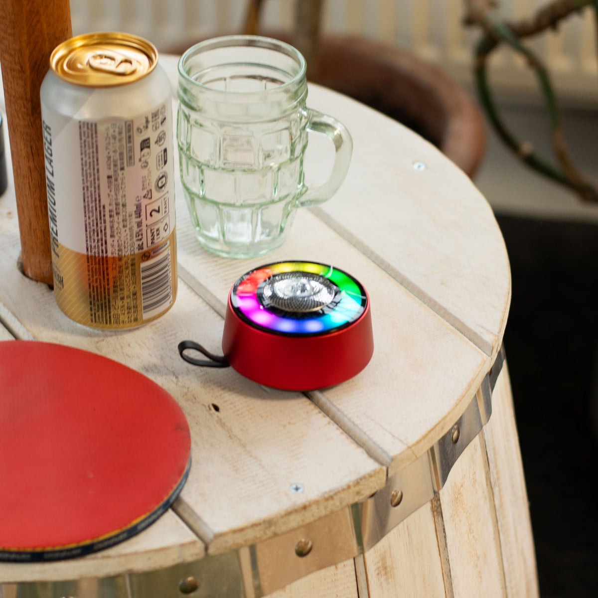 Red Mandela Lighting Effect Mini Speaker