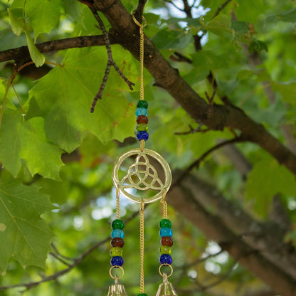 Indian Chimes - Brass Celtic Drop - 7 Bells - 6x64cm