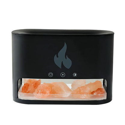 Blaze Aroma Diffuser - Himalayan Salt Chamber - USB-C - Flame Effect (Salt included)