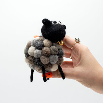 Little Felt Sheep - Multi Greys