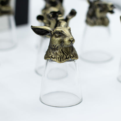 Bottom Up Shot Glasses (25ml) - Forest & Mystical Creatures - Antique Bronze