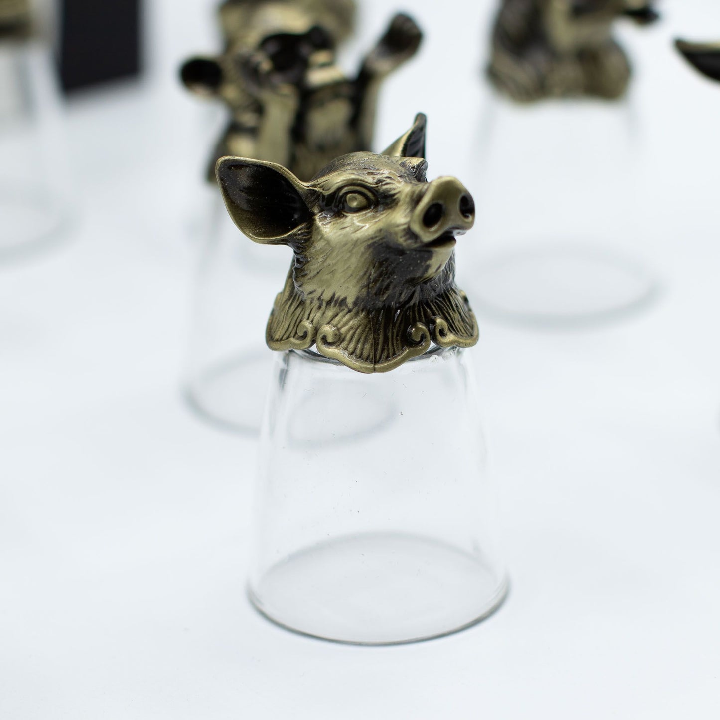 Bottom Up Shot Glasses (25ml) - Forest & Mystical Creatures - Antique Bronze