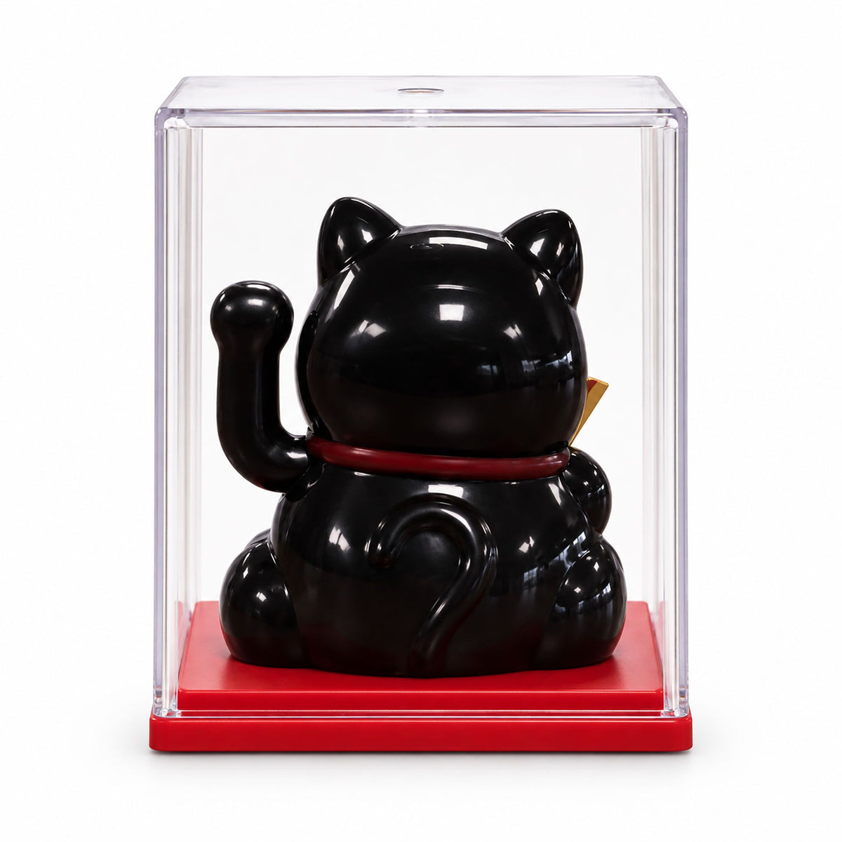 Mini Solar Powered Money Cat in Box - Black