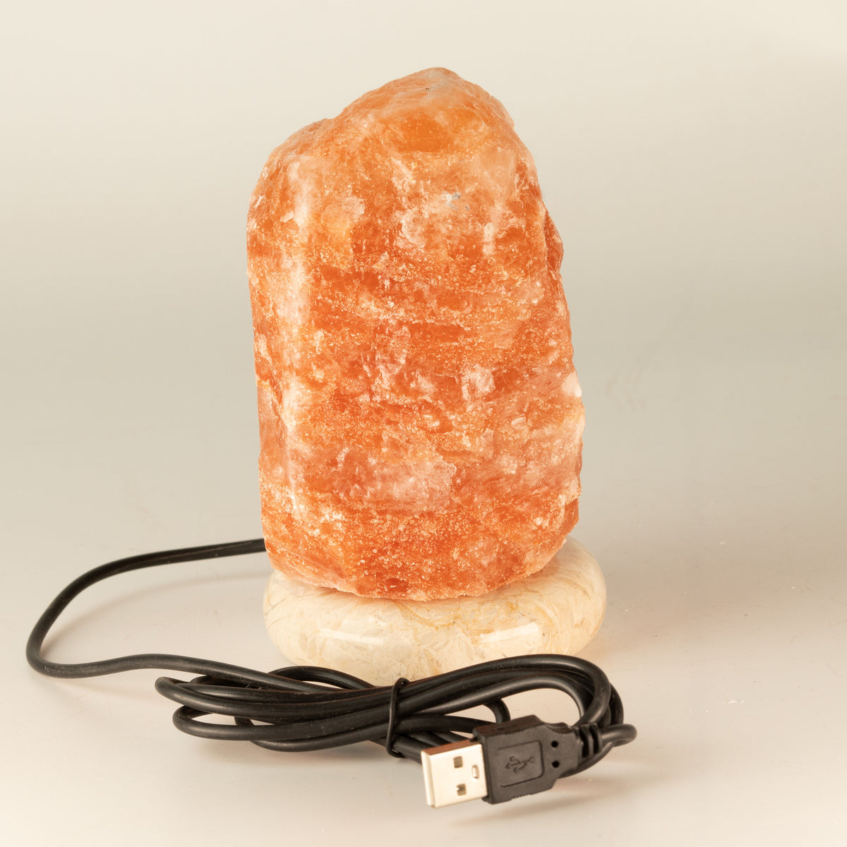 Quality USB Natural Salt Lamp - 11.5 cm (white light)