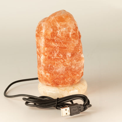 Quality USB Natural Salt Lamp - 11.5 cm (white light)