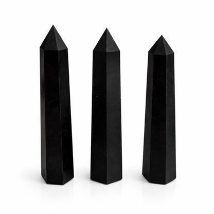 Gemstone Six Face Obelisk Point approx 17cm - Black Tourmaline