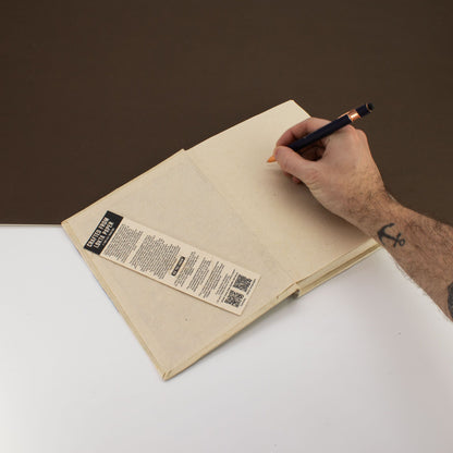 Lrg Lokta Inspiration Notebook (21x15cm) - 45 leafs - A Breath - inc bookmark