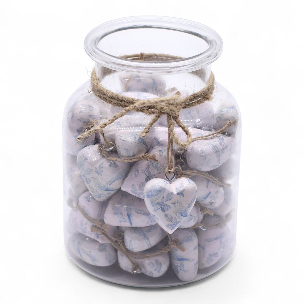 Large Decor Wood Hearts -  Blue Bird
