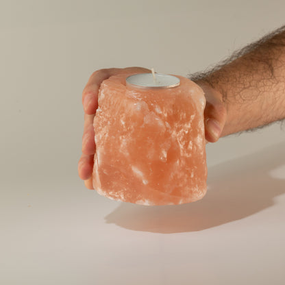 Quality Natural Salt Candle Holder