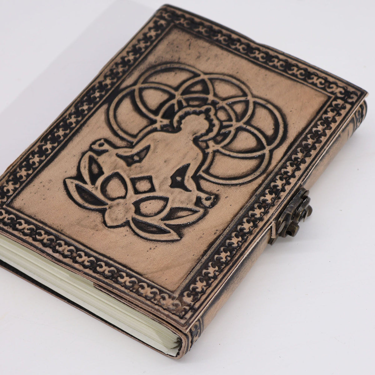 Buddha - Esoteric Notebook - Red Tan - 200 pages  Stich Edge- 17.5x12.5x3cm