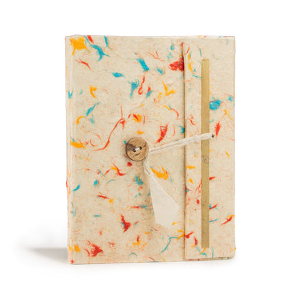 Med Lokta Mixed Colour Cotton Notebook Lrg (15x12cm) - 45 leafs