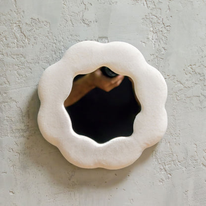 Soft Squiggly Mirror - Flower - Stone