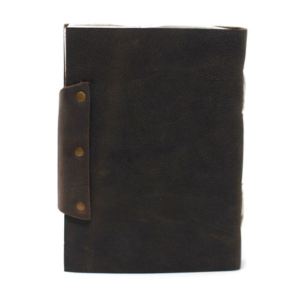 Leather Black Confessions with Lock Notebook (18x13 cm)