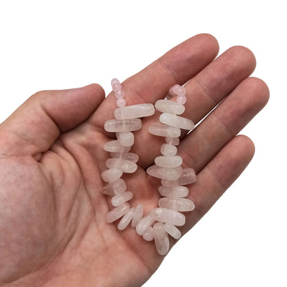 Longstone Gem Necklace - Rose Quartz