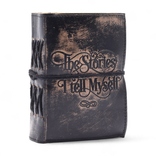 Fat Deckled Edge Leather Notebooks (5x3.5") - The Stories I Tell Myself