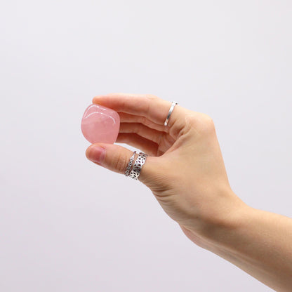 Pack of 18 XL Tumble Stones - Rose Quartz Grade P