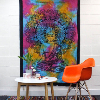 Single Cotton Bedspread + Wall Hanging - Elephant Head 130cm x 200cm