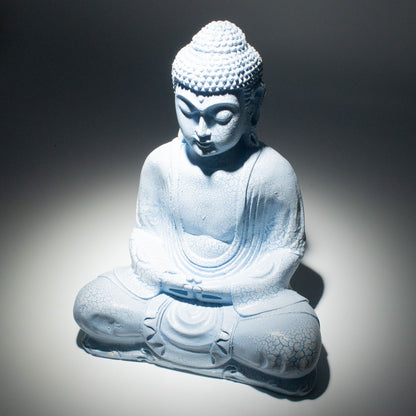 Meditation Buddha Lamp Sky Blue - Oval Stand