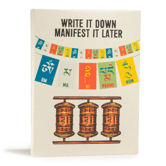 Lrg Lokta Inspiration Notebook (21x15cm) - 45 leafs - Write it Down - inc bookmark