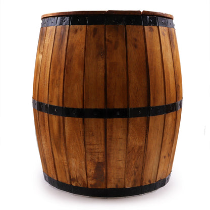 Beer Barrel Stool & Parasol Stand – Natural Wood 38 x 32 cm
