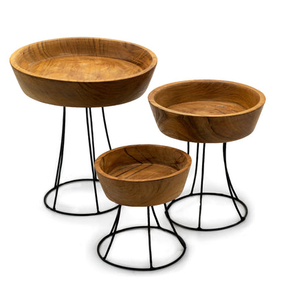 Elevated Teak Bowl 20cm - Large Tray