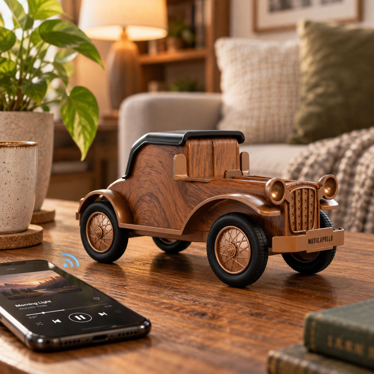 Classic Vintage Car Speaker and Phone Holder - Bluetooth - 5 watt