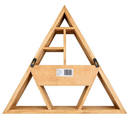Triangle Shaped Wall Shelf with Drawer